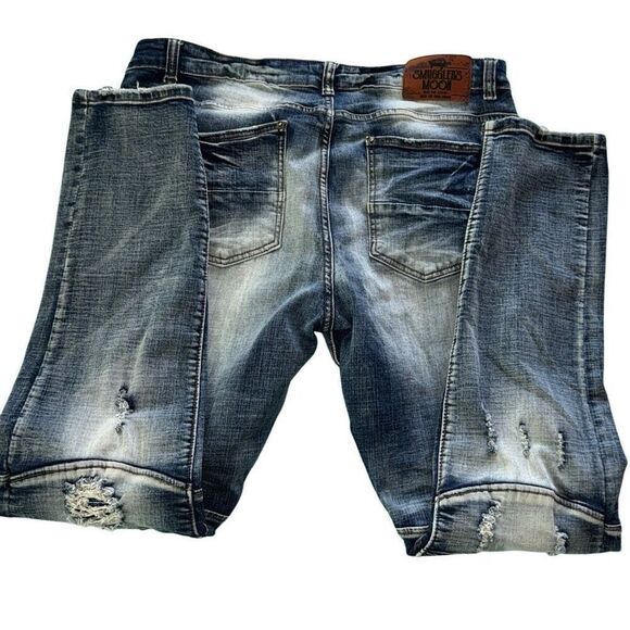 Smugglers moon mens jeans 40 by‎ 33 urban y2k style fun jeans - Picture 3 of 6